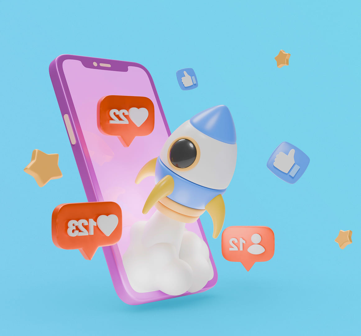Smartphone con messaggi e notifiche